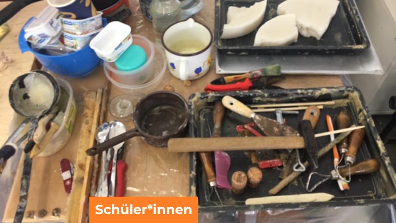 Utensilien im Atelier